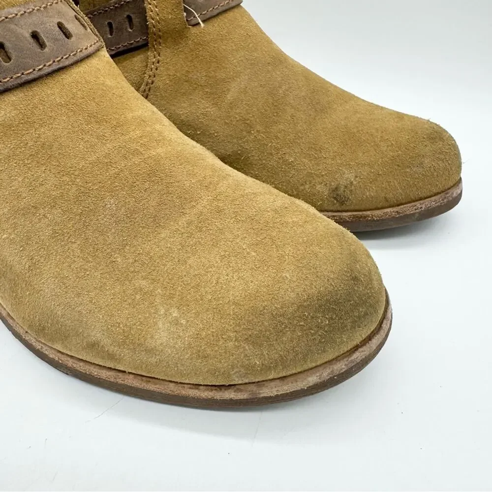 UGG Patsy Heeled Buckle Moto Boho Ankle Booties In Chestnut Brown‎ Size 6 Office
